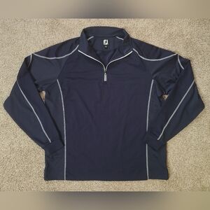 FootJoy Mens Navy Quarter Zip Lightweight Pullover Golf